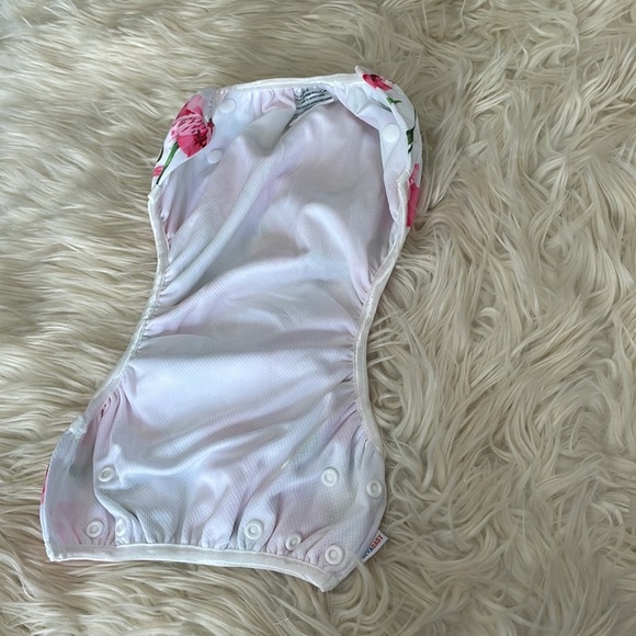 Alvababy floral pink azaleas reusable snap button baby diapers swim diaper OS - Picture 5 of 16